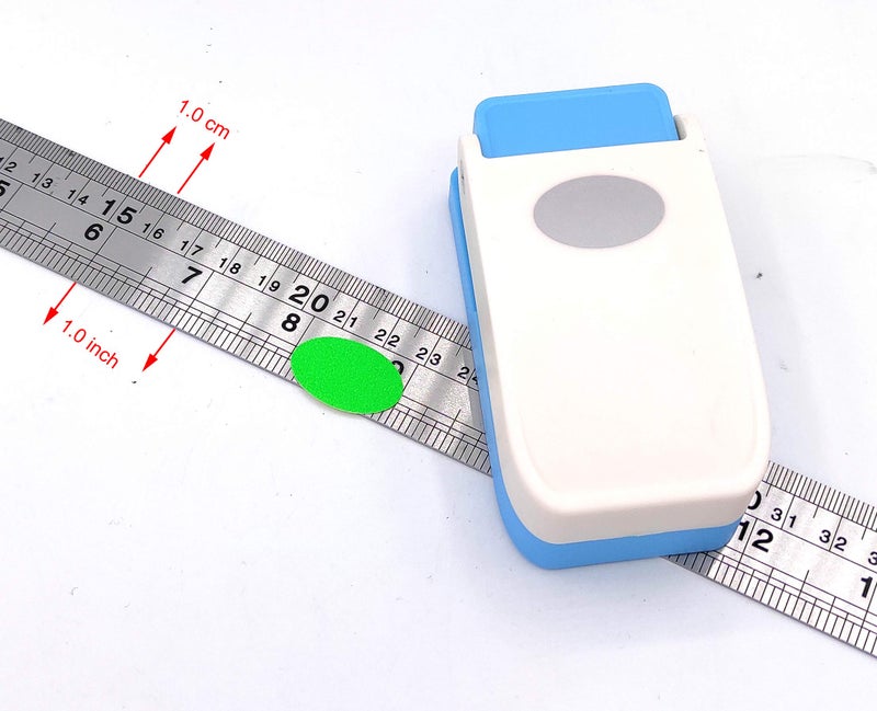 Kucaa Handmade Scrapbooking One Inch 25mm Size Craft Lever Punch Embossing Puncher Mini Fancy Punch (Oval) - Image 3